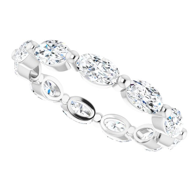 2.31 ct. Oval Diamond Eternity Band-VIRABYANI
